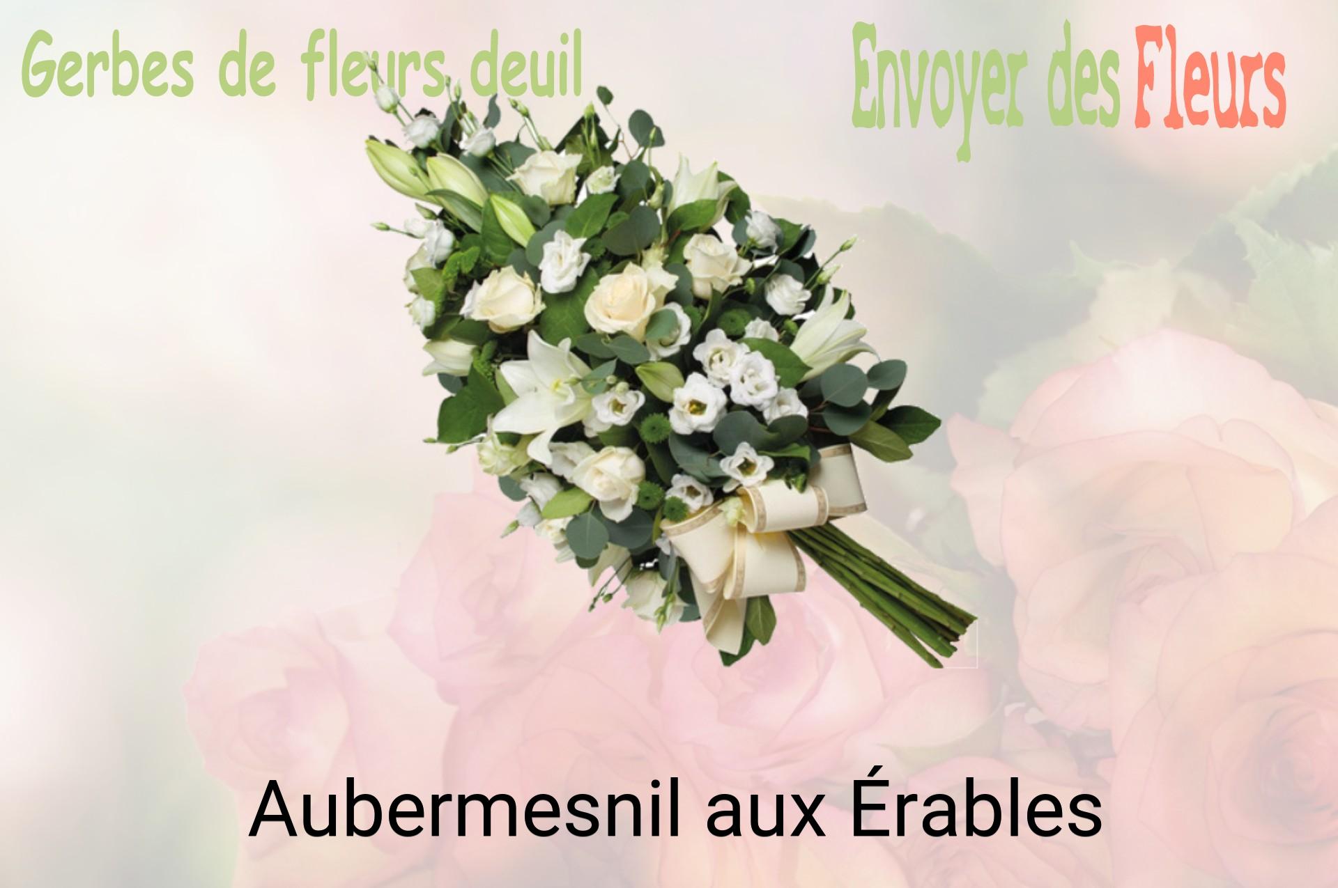 Gerbe de fleurs de deuil livrée à Aubermesnil-aux-Érables